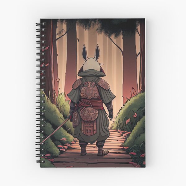 Item preview, Cute Samurai Rabbit in a Deep Forest designed and sold by krazybookz.
