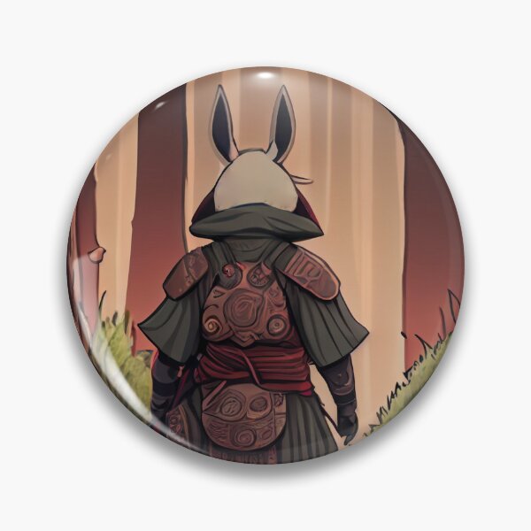 Item preview, Cute Samurai Rabbit in a Deep Forest designed and sold by krazybookz.
