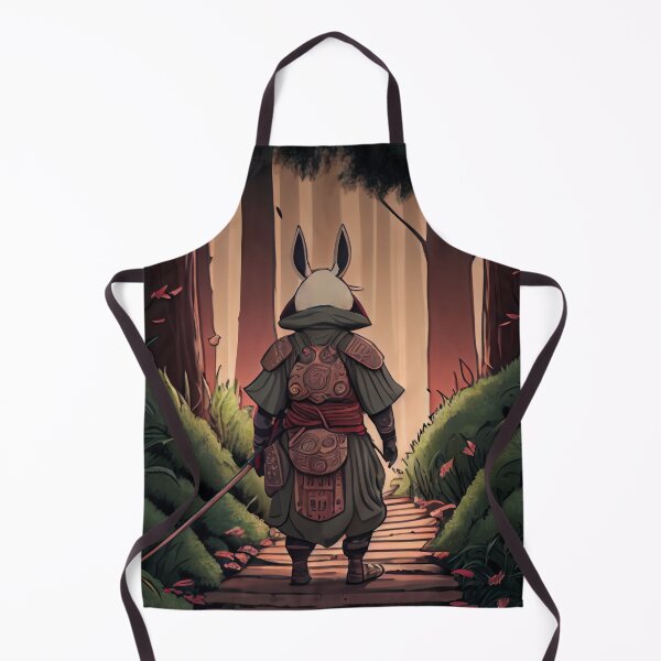 Item preview, Cute Samurai Rabbit in a Deep Forest designed and sold by krazybookz.
