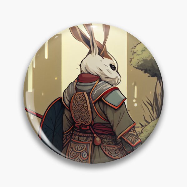 Item preview, Cute Three-Ear Bunny as a Samurai Warrior designed and sold by krazybookz.