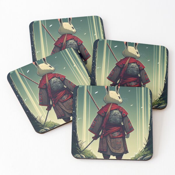 Item preview, Evil Ronin Bunny in a Deep Forest designed and sold by krazybookz.