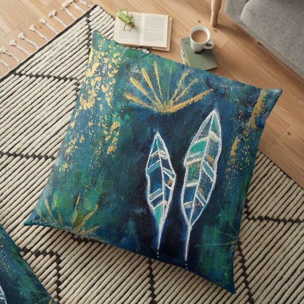Tiny Works - Two Feathers Floor Pillow