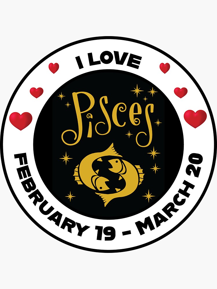 Pisces Zodiac Sign February 19 March 20 Sticker