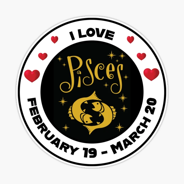 Pisces Zodiac Sign February 19 March 20 Sticker