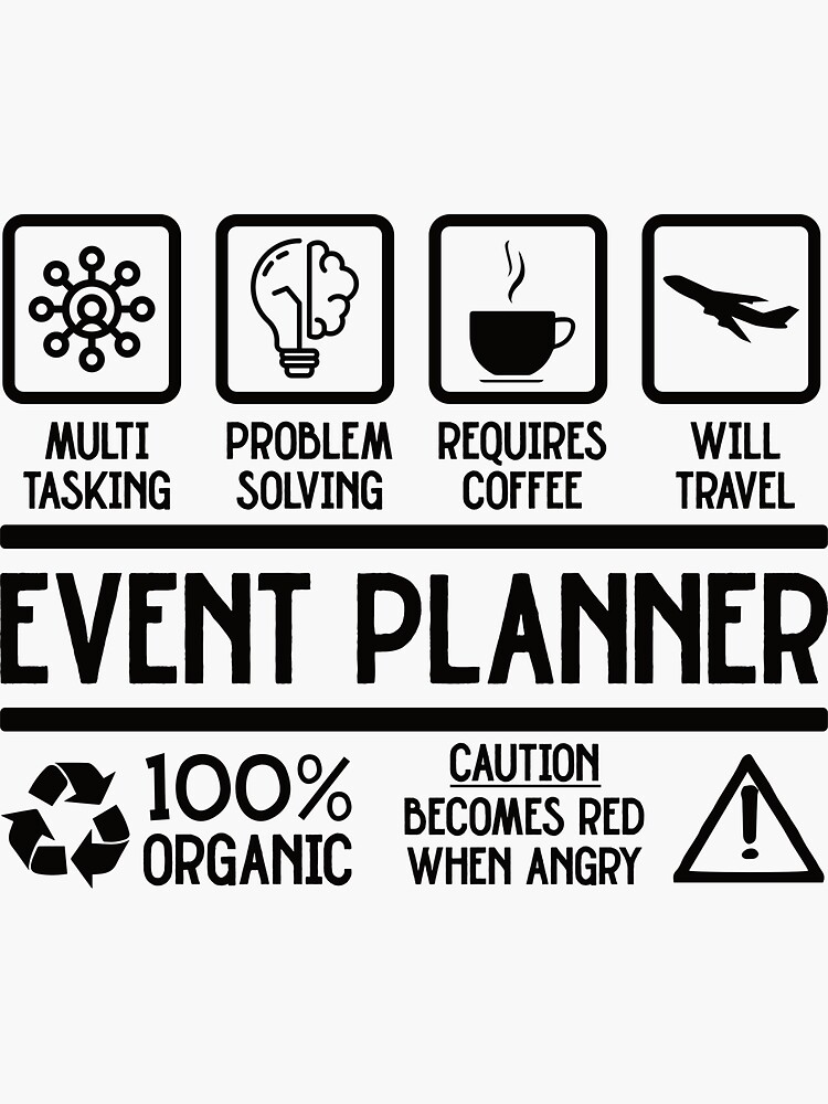 "Event Planner Profession Job Label Organizer Funny Party Planner