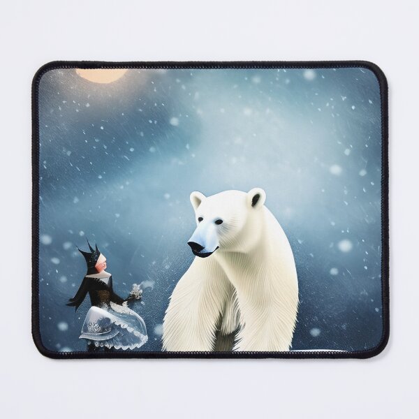 Item preview, Beautiful Polar Bear and Snow Fairy designed and sold by Poetic Patterns Studio.
