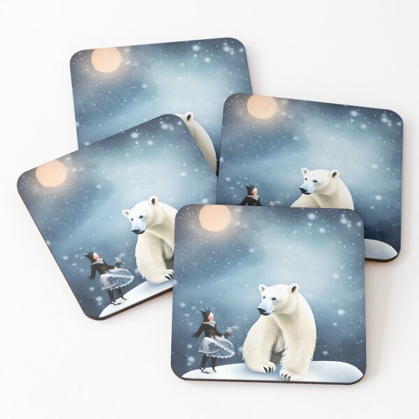 Item preview, Beautiful Polar Bear and Snow Fairy designed and sold by Poetic Patterns Studio.
