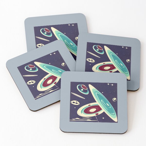 Item preview, Vintage Style Flying Saucers designed and sold by RedFirecracker.