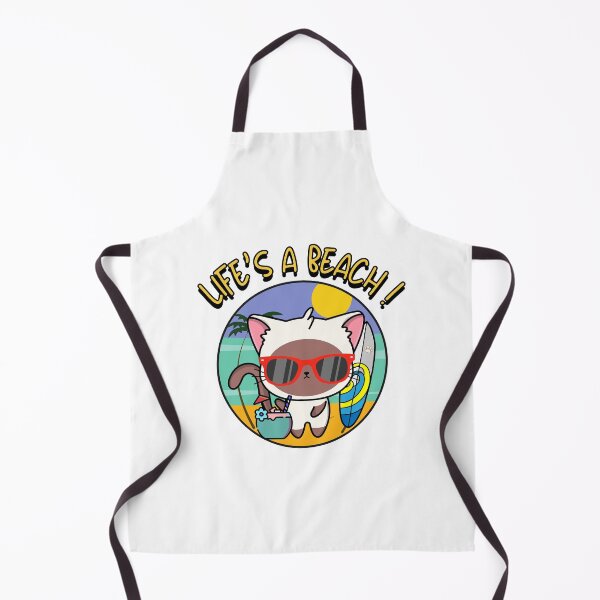 Item preview, white Cat on the beach  designed and sold by Pet Station.