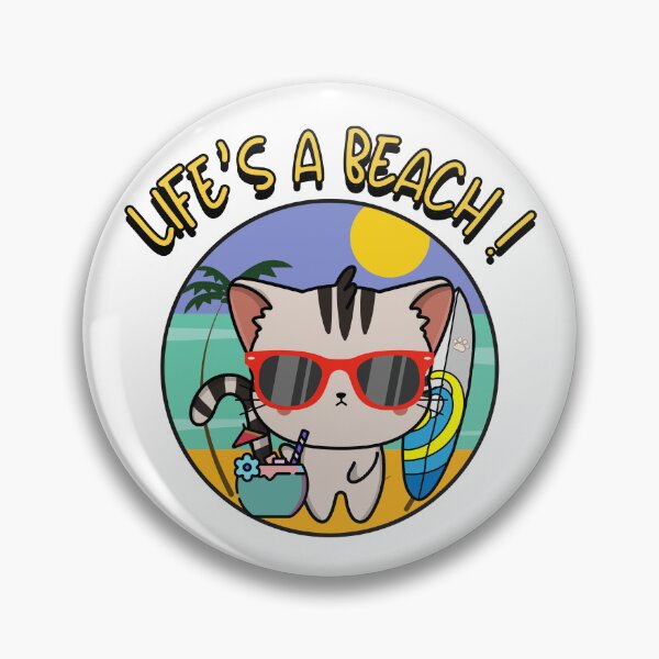 Item preview, Tabby Cat on the beach designed and sold by Pet Station.