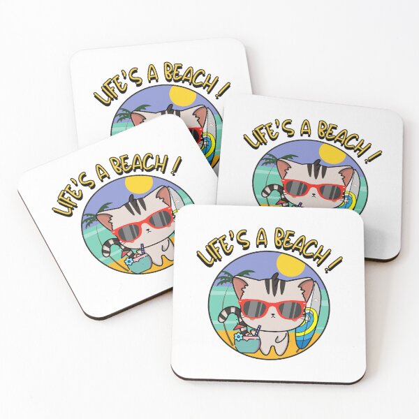 Item preview, Tabby Cat on the beach designed and sold by Pet Station.