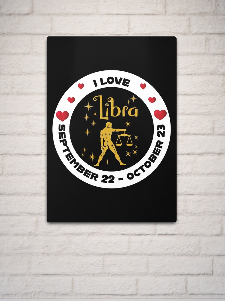 Libra Zodiac Sign September 22 October 23 Metal Print