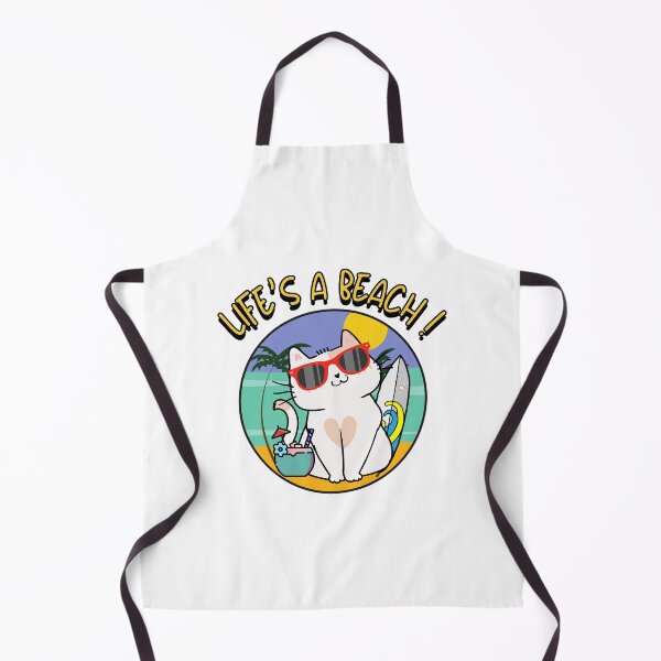 Item preview, White Cat on the beach  designed and sold by Pet Station.