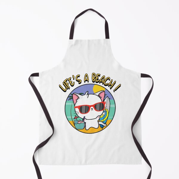 Item preview, White Cat on the beach  designed and sold by Pet Station.