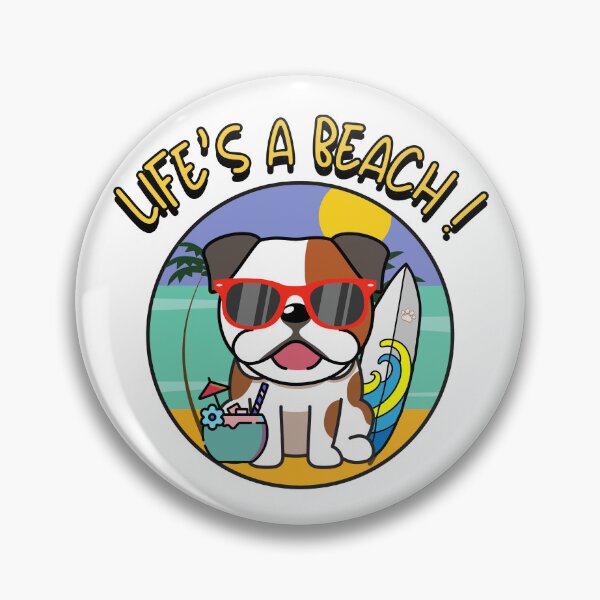 Item preview, Bulldog on the beach designed and sold by Pet Station.