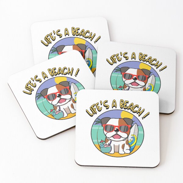 Item preview, Bulldog on the beach designed and sold by Pet Station.