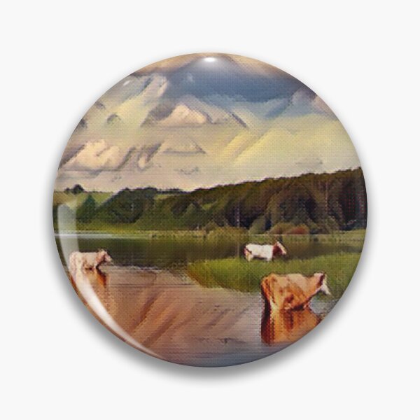 Item preview, Wild cows wandering the wilderness designed and sold by FarmsteadAcers.