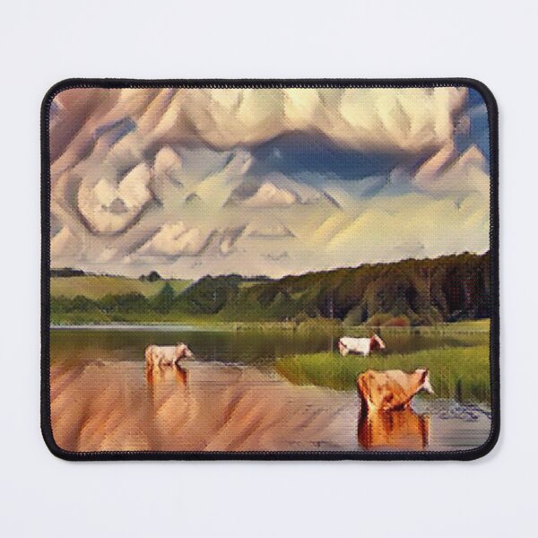 Item preview, Wild cows wandering the wilderness designed and sold by FarmsteadAcers.