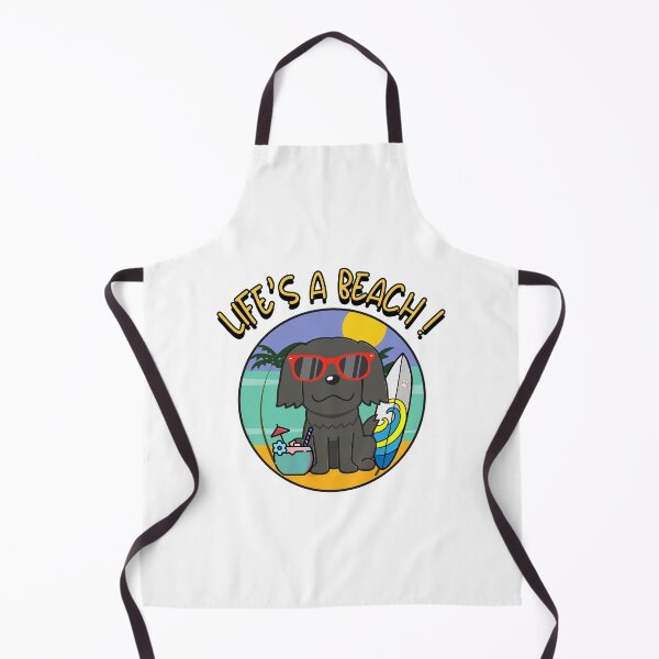 Item preview, Black dog on the beach designed and sold by Pet Station.