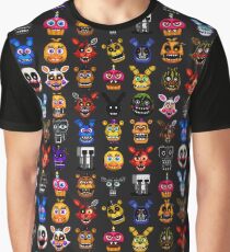 NEW - FNAF Multiple Animatronics - (Dec 2016) - Pixel art Graphic T-Shirt