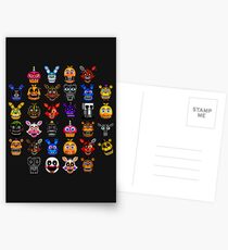 NEW - FNAF Multiple Animatronics - (Dec 2016) - Pixel art Postcards