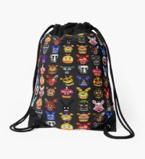 NEW - FNAF Multiple Animatronics - (Dec 2016) - Pixel art Drawstring Bag