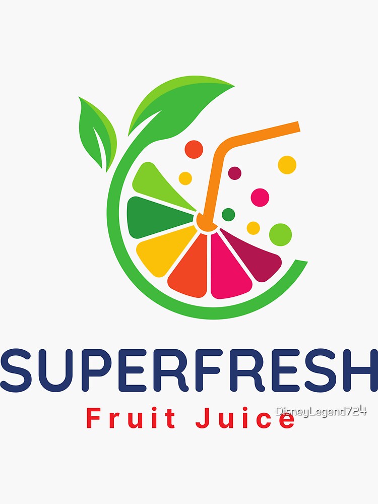 Juicy fresh fruit juice vector mascot logo template