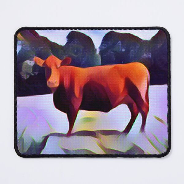 Item preview, Abstract Cow art Big Brown Cow art designed and sold by FarmsteadAcers.