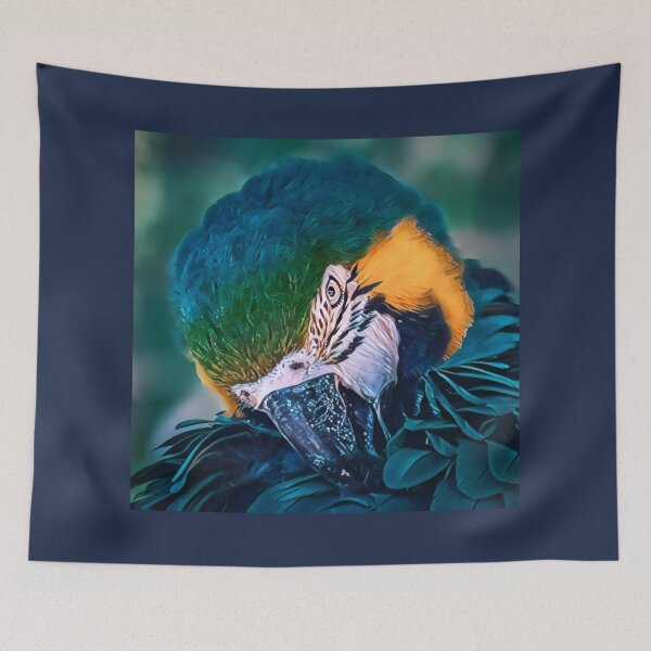 Item preview, Blue Parrot Art Print - For a parrot owner, for a parrot breeder, for a nature lover. designed and sold by Wentoo.