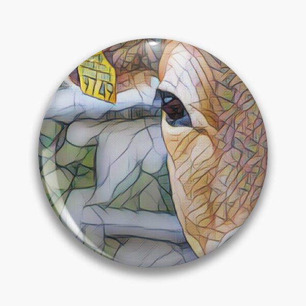 Item preview, Close up Brown cow staring at me painting artwork designed and sold by FarmsteadAcers.