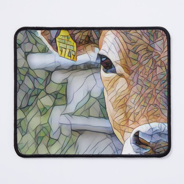 Item preview, Close up Brown cow staring at me painting artwork designed and sold by FarmsteadAcers.