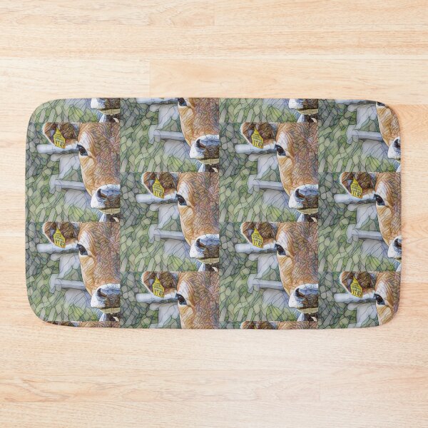 Item preview, Close up Brown cow staring at me painting artwork designed and sold by FarmsteadAcers.