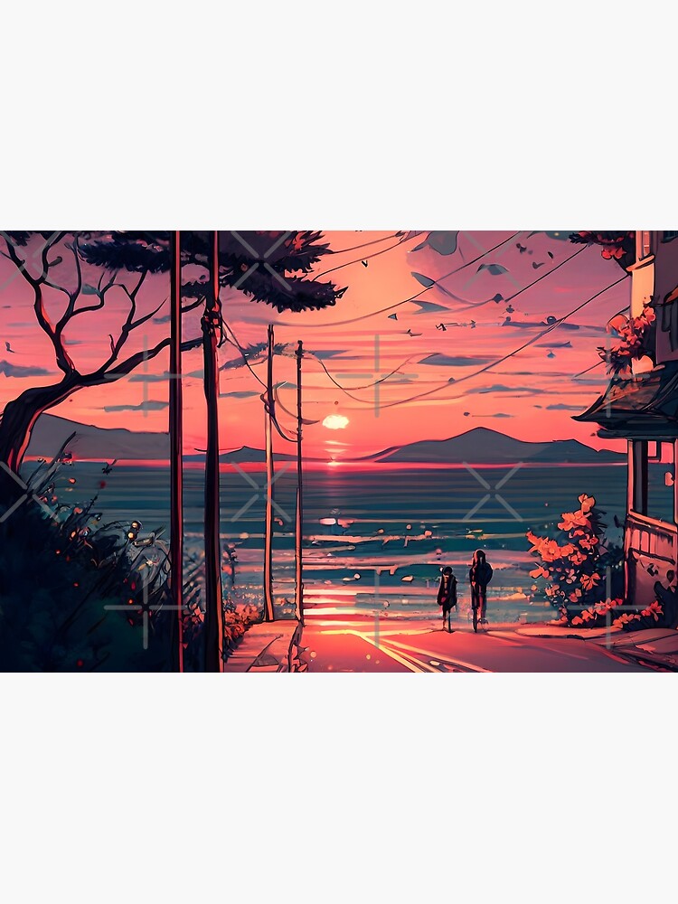 Download Chilling with my Red Aesthetic Anime Laptop Wallpaper | Wallpapers .com
