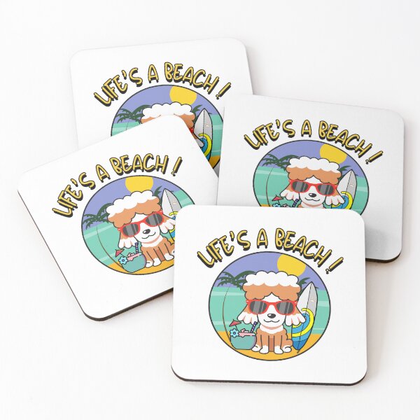 Item preview, Brown dog on the beach designed and sold by Pet Station.