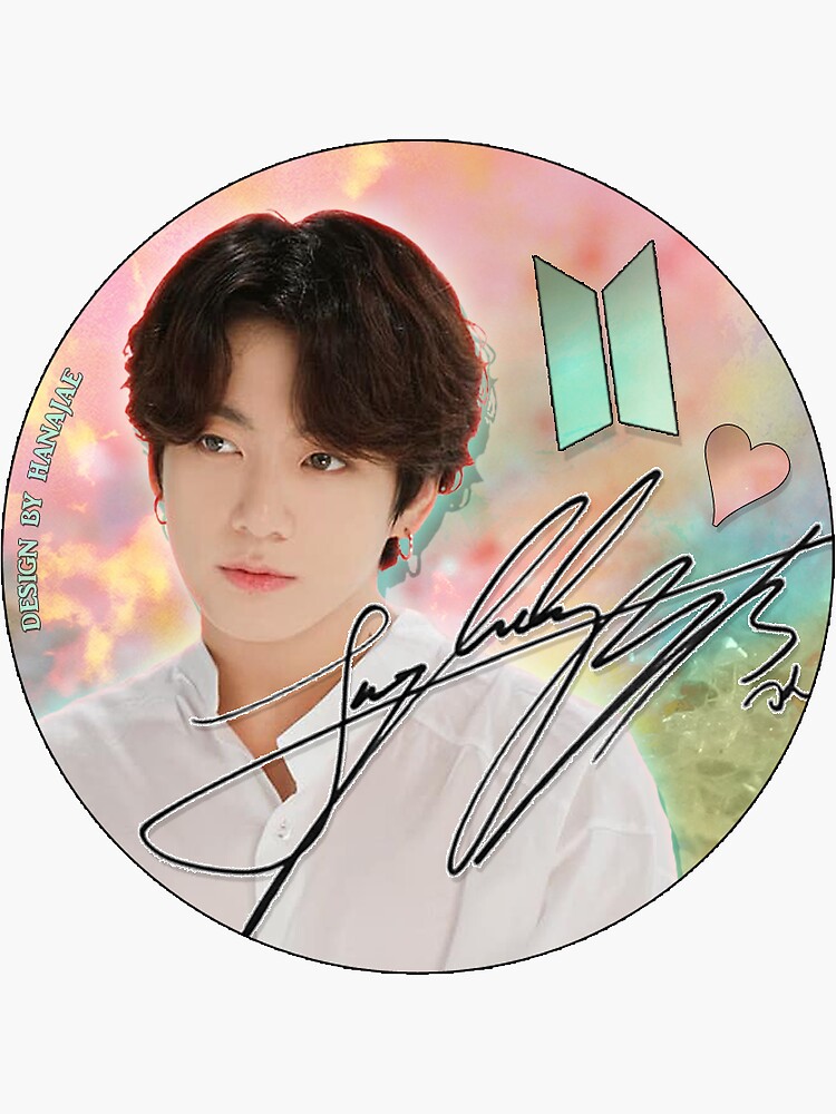 "BTS Signature Series JUNGKOOK Jeon JK Autograph Kpop" Sticker for Sale