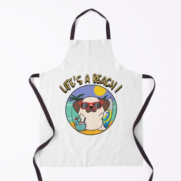 Item preview, Pug on the beach designed and sold by Pet Station.