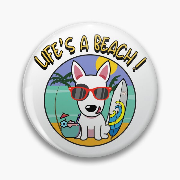 Item preview, Bull Terrier on the beach designed and sold by Pet Station.