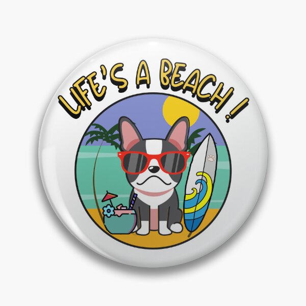 Item preview, French Bulldog on the beach designed and sold by Pet Station.