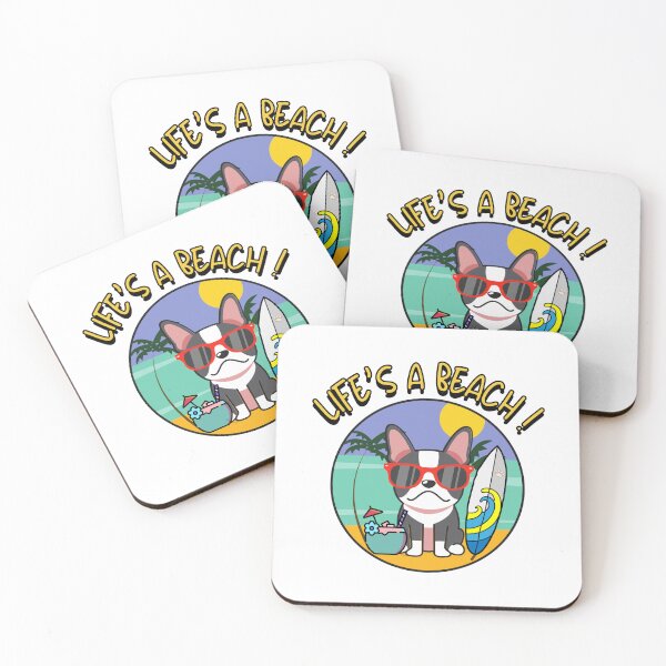 Item preview, French Bulldog on the beach designed and sold by Pet Station.