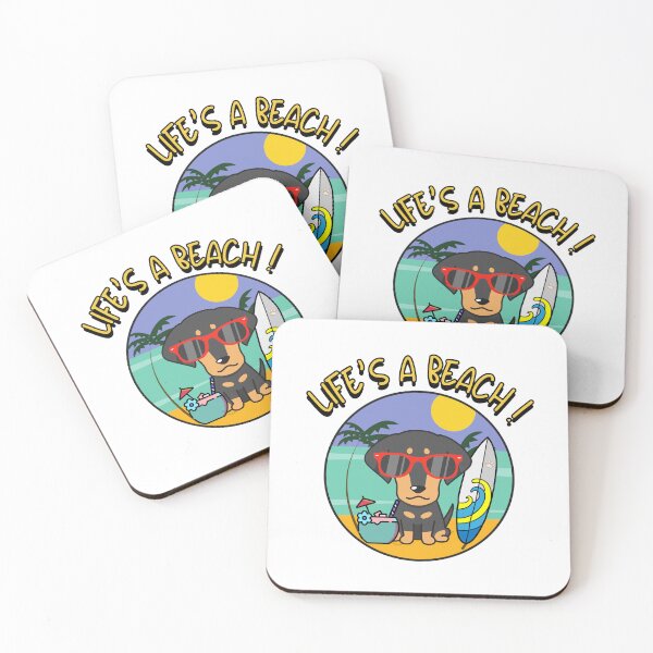 Item preview, Dachshund on the beach designed and sold by Pet Station.