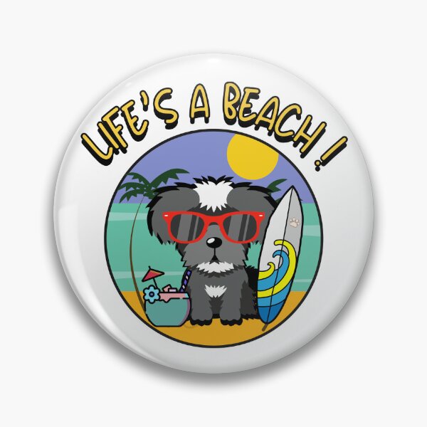 Item preview, Schnauzer on the beach designed and sold by Pet Station.
