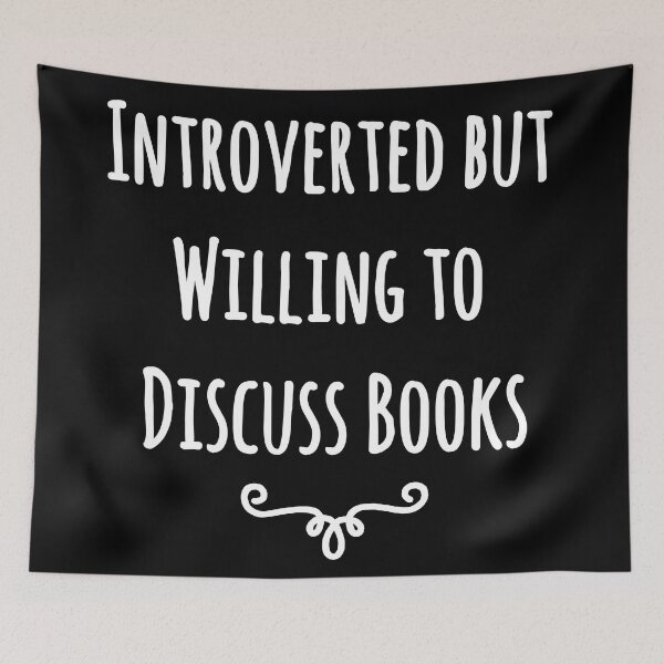 Item preview, Introverted but Willing to Discuss Books designed and sold by EnzoVectorism.