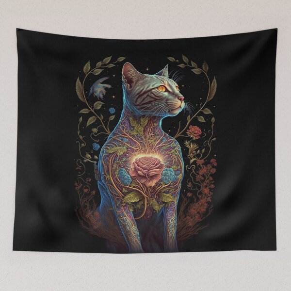 Item preview, floral cat 3 designed and sold by DrSoed.