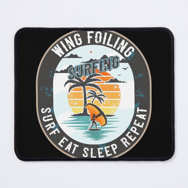 Item preview, WING FOILING SURF EAT SLEEP REPEAT designed and sold by HomeCoquette.