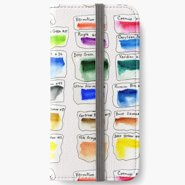 Watercolor Test Pallette iPhone Wallet