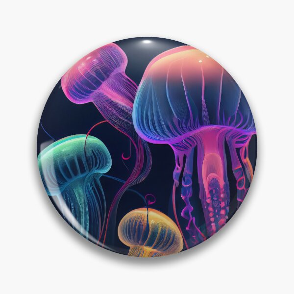 Item preview, Underwater Magic: A Rainbow-Hued Jellyfish Multicolor Design designed and sold by UltraGraphics.