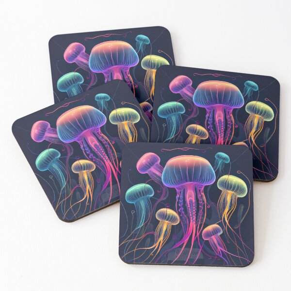 Item preview, Underwater Magic: A Rainbow-Hued Jellyfish Multicolor Design designed and sold by UltraGraphics.