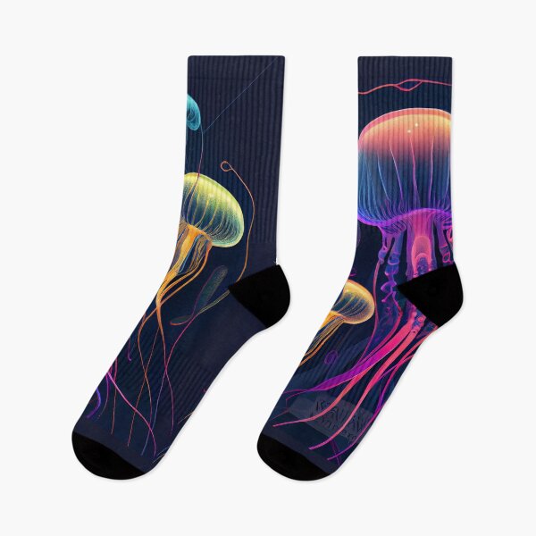 Item preview, Underwater Magic: A Rainbow-Hued Jellyfish Multicolor Design designed and sold by UltraGraphics.