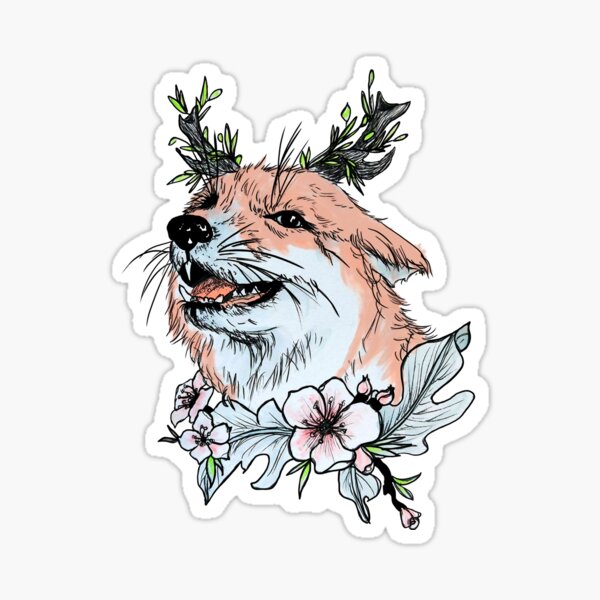 Juniper Fox, The Happiest Fox Sticker