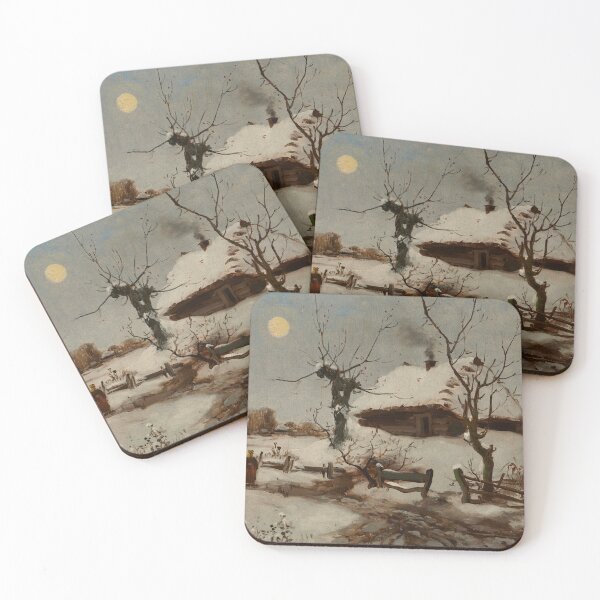 Item preview, Winter scenery - Cottages in Snow by Seweryn Bieszczad designed and sold by AR-shop.